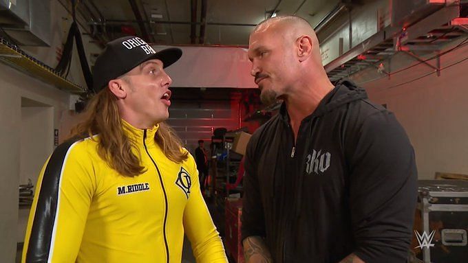Riddle accompanied Randy Orton to his match on RAW